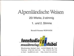 RINNER, A: Alpenländische Weisen