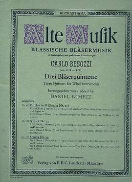 Besozzi, C: Sonate 20 (3 Bläserquintette Nr 3)
