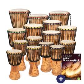 Percussion Plus Ghanaian djembe 15 player pack for primary education