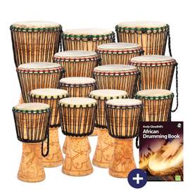 Percussion Plus Ghanaian djembe 15 player pack for secondary education