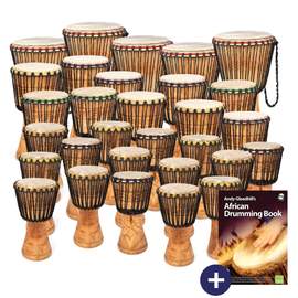 Percussion Plus Ghanaian djembe 30 player pack for primary education