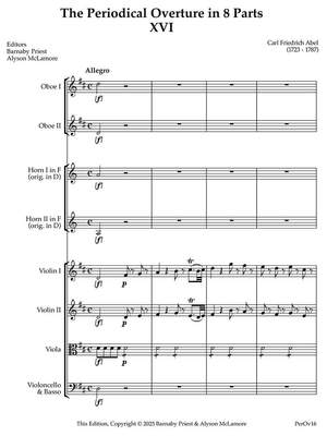 Abel, Carl Friedrich: The Periodical Overture in 8 parts No. 16