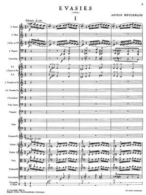 Meulemans, Arthur: Evasies voor orkest (Escapes for orchestra), 1954