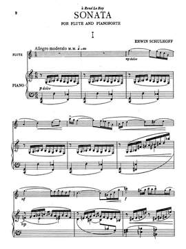 Schulhoff, Erwin: Sonata for flute and piano