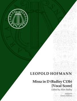 Hofmann, L: Missa in D Badley C13b [Vocal Score]
