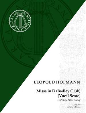 Hofmann, L: Missa in D Badley C13b [Vocal Score]