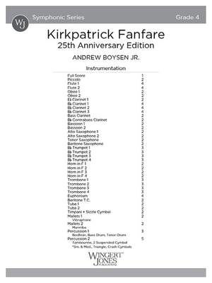 Boysen, J A: Kirkpatrick Fanfare (Score)