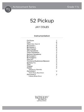 Coles, J: 52 Pickup (Score)