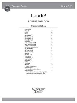 Sheldon, R: Laude! (Score)
