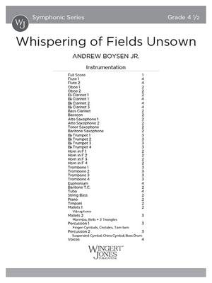 Boysen, J A: Whispering of Fields Unsown (Score)