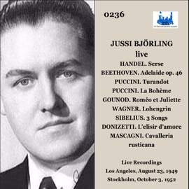 Jussi Björling Live Recordings Los Angeles August 23 1949, Stockholm October 3 1952