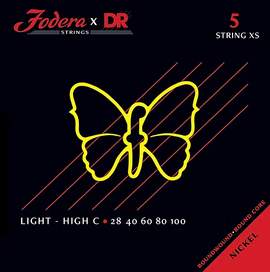 Fodera x DR Strings Bass Nickel Light - High C - 5 string 