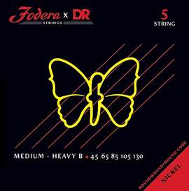 Fodera x DR Strings Bass Nickel Medium - Heavy B - 5 string 