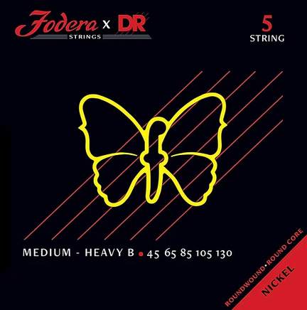 Fodera x DR Strings Bass Nickel Medium - Heavy B - 5 string 