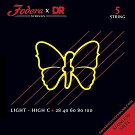 Fodera x DR Strings Bass Stainless Steel Light - High C - 5 String