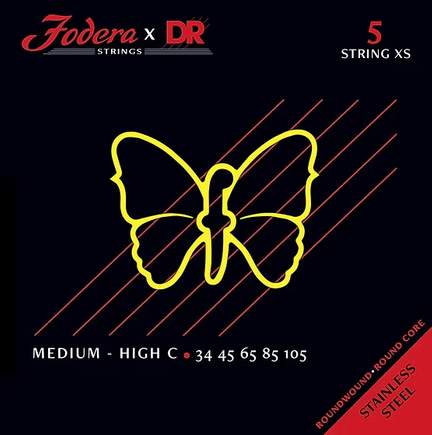 Fodera x DR Strings Bass Stainless Steel Medium - High C - 5 String