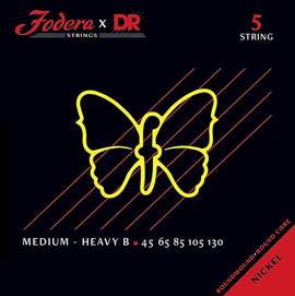 Fodera x DR Strings Bass Stainless Steel Medium - Heavy B - 5 String