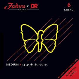 Fodera x DR Strings Bass Stainless Steel Light Short Scale - 6 String