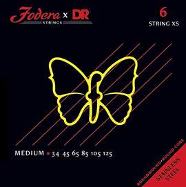 Fodera x DR Strings Bass Stainless Steel Medium Short Scale - 6 String