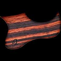 Ortega Wooden Pickguard for Soprano/Concert Ukulele Ebony