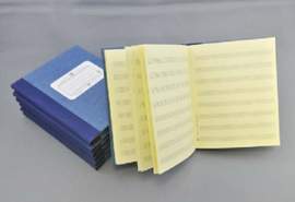 Notenschreibbuch blau 6 Systeme