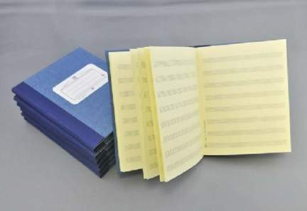 Notenschreibbuch blau 6 Systeme