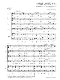 Gyrowetz, Adalbert: Missa vocalis in A für 2 Tenor-, 2 Bassstimmen und Orgel