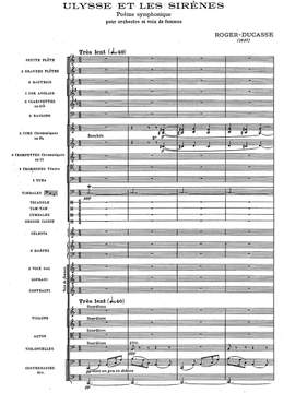 Roger-Ducasse, Jean: Ulysse et les sirènes, poème symphonique pour orchestre et voix de femmes (1937)