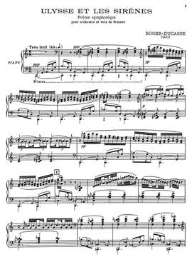 Roger-Ducasse, Jean: Ulysse et les sirènes, poème symphonique pour orchestre et voix de femmes (Vocal score)