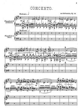 Rubinstein, Anton: First Piano Concerto in E Minor, Op. 25 (Piano reduction, 2 copies)