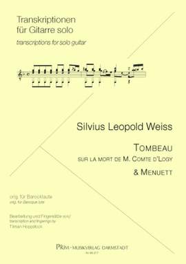 Weiss, S L: Tombeau sur la mort de de M. Comte de Logy & Menuett
