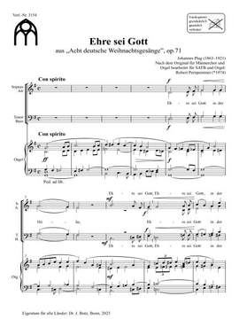 Plag, J: Ehre sei Gott in der Höhe op. 71,1 op. 71,1