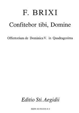 Frantisek Brixi: Confitebur Tibi, Domine