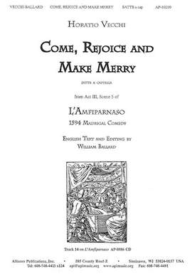 Horatio Vecchi: Come, Rejoice and Make Merry