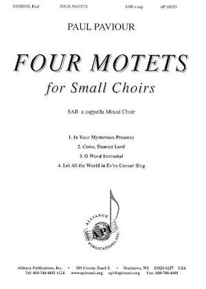 Paul Paviour: Four Motets for Small Choirs