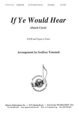 Godfrey Tománek: If Ye Would Hear