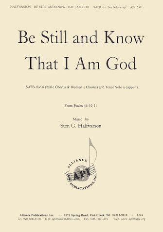 Sten G. Halfvarson: Be Still and Know