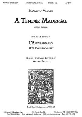 Horatio Vecchi: A Tender Madrigal