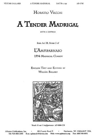 Horatio Vecchi: A Tender Madrigal