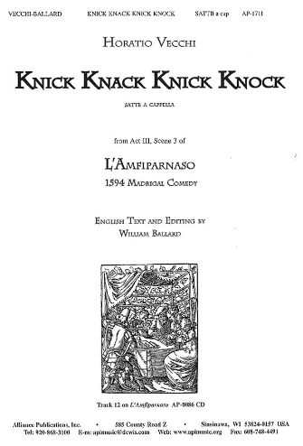 Horatio Vecchi: Knick Knack Knock