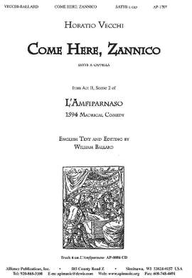 Horatio Vecchi: Come Here, Zannico