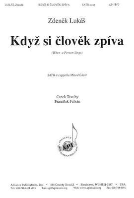 Zdenek Lukás: Kdyz Si Clovek Zpíva