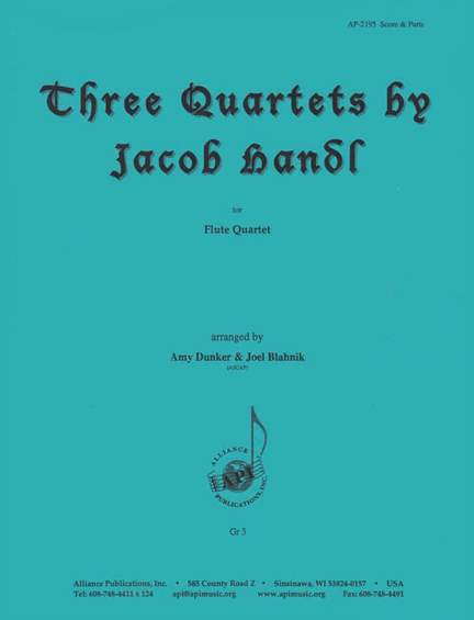 Three Quartets By Jacob Handl - Fl 4