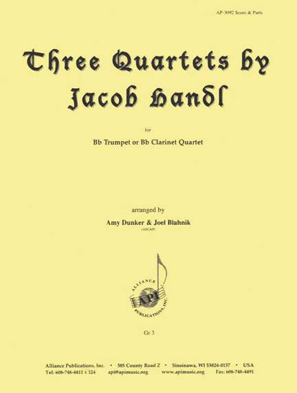 Three Quartets By Jacob Handl - Fl 4