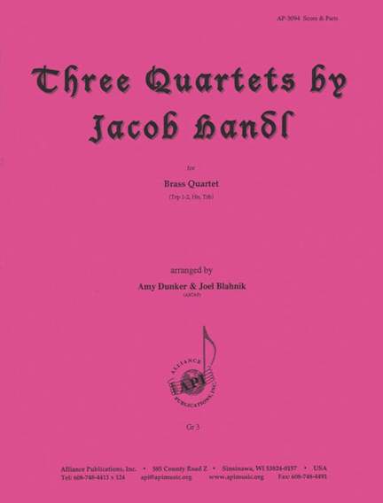 Three Quartets By Jacob Handl - Br 4