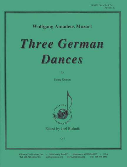 Three German Dances - Stg Qt