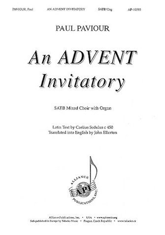 Paul Paviour: An Advent Invitatory
