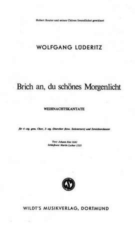 Lüderitz, W: Brich an du schönes Morgenlicht