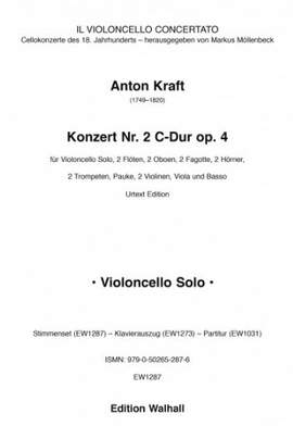 Kraft, A: Konzert 2 für Cello C-Dur op. 4 C major op. 4