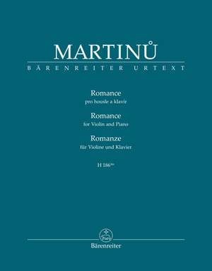 Martinu, Bohuslav: Romance for Violin and Piano H186bis